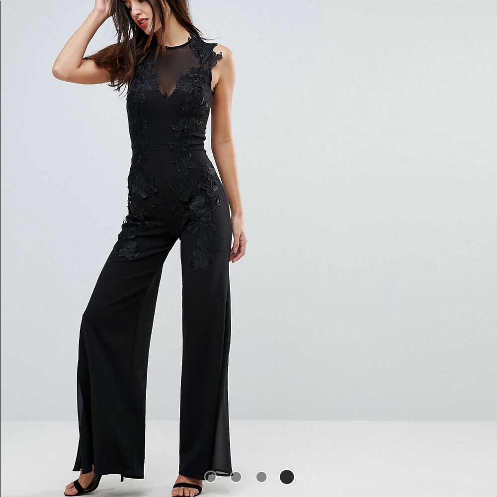Club L Wide Leg Embellished Jumpsuit